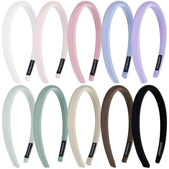 10 Pieces Super Soft & Comfortable Sponge Padded Headbands Hair Bands Hoops Acce - Picture 1 of 9